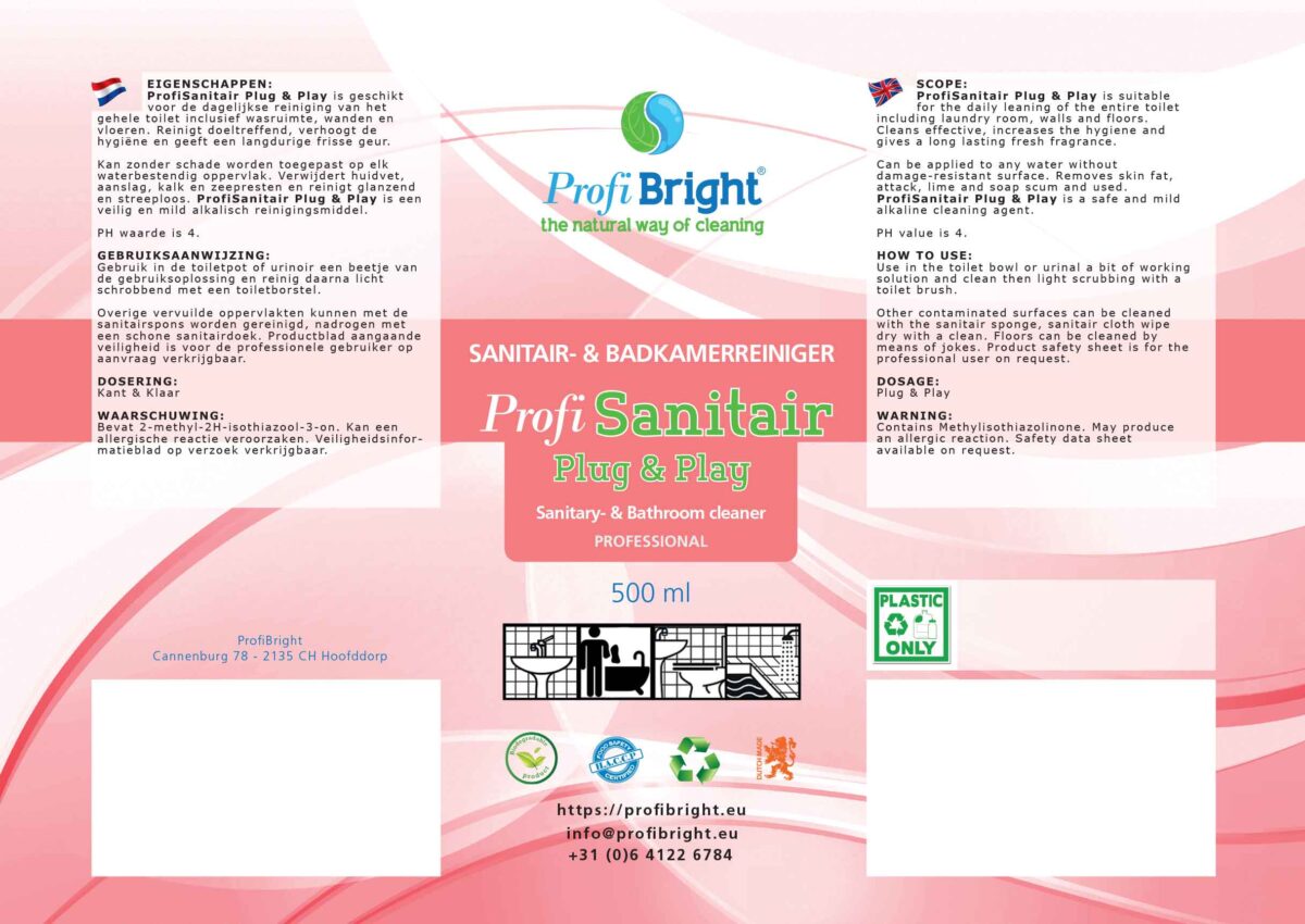 Badkamerreiniger & Sanitairreiniger ProfiSanitair Plug & Play ProfiBright