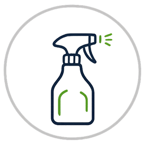 Icoon sprayen of dweilen met ProfiBright schoonmaakmiddelen