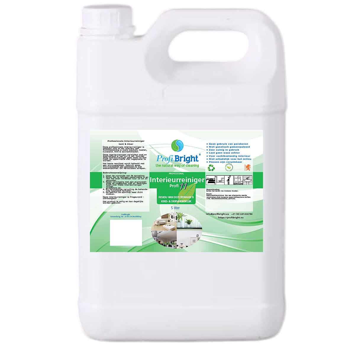 Interrieurreiniger Profi11 van ProfiBright, The Natural Way of Cleaning