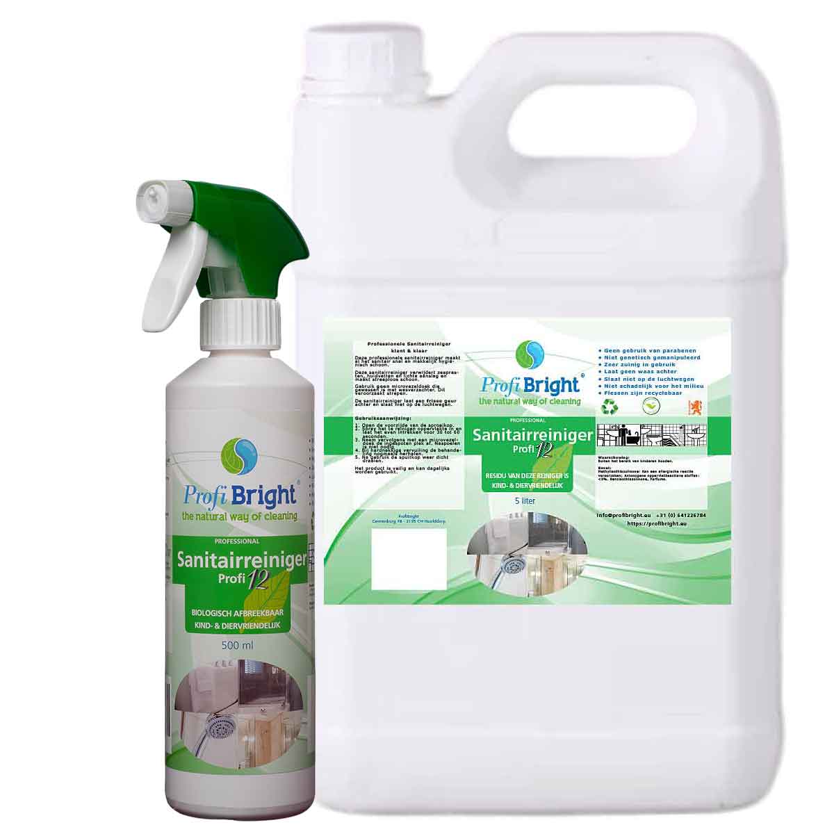 ProfiBright Sanitairreiniger Profi12 voor badkamer en sanitair