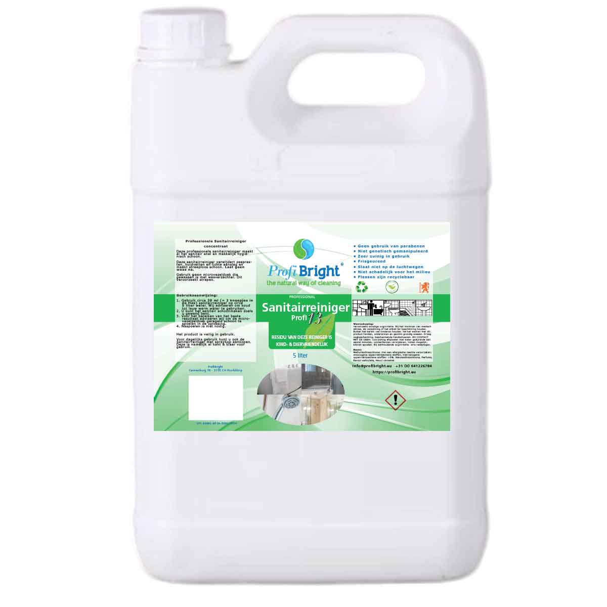 Sanitairreiniger Profi13 van ProfiBright, The Natural Way of Cleaning