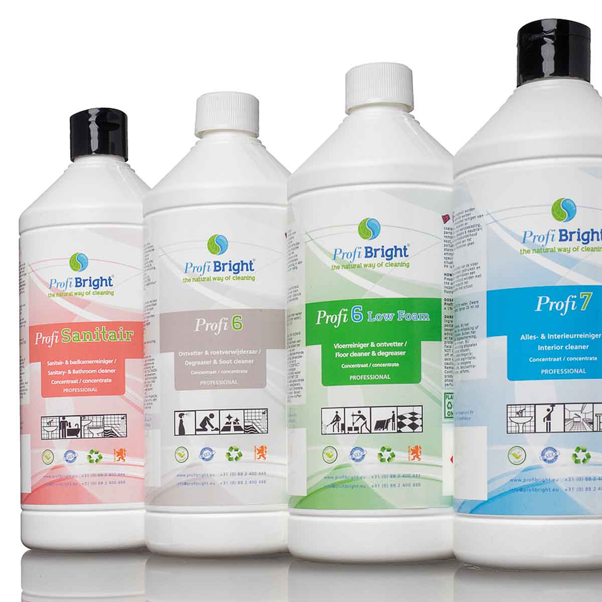 Diverse producten ProfiBright, the Natural Way of Cleaning