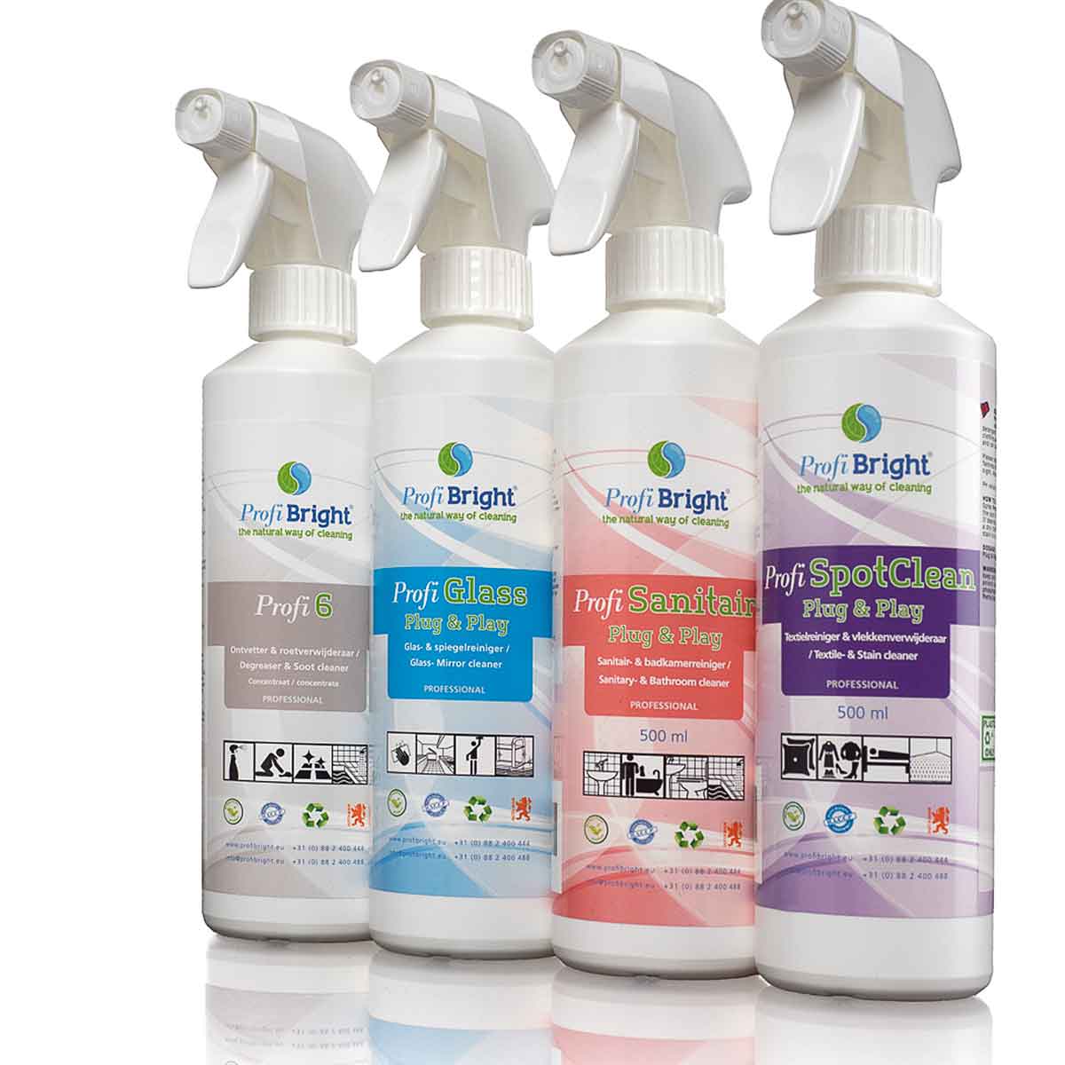 Diverse producten ProfiBright, the Natural Way of Cleaning