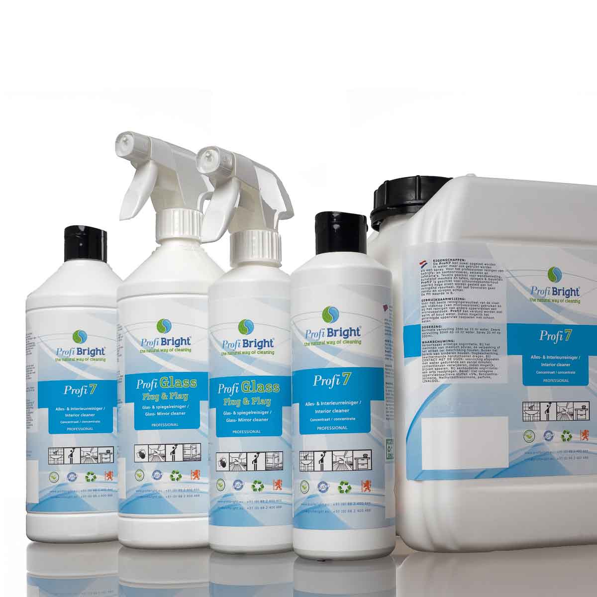 Allesreiniger & glasreingier van ProfiBright, the Natural Way of Cleaning