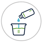 Icoon doseren van ProfiBright concentraat met water