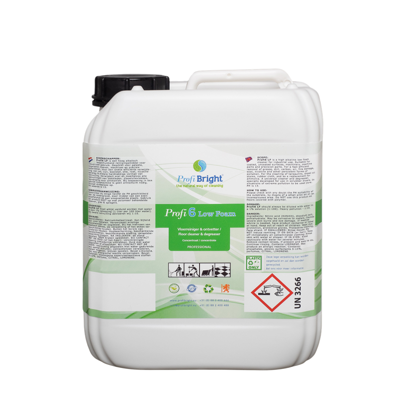 Profi6 LF Low Foam Vloerreiniger & Ontvetter Concentraat van ProfiBright