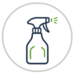 Icoon sprayen of dweilen met ProfiBright schoonmaakmiddelen